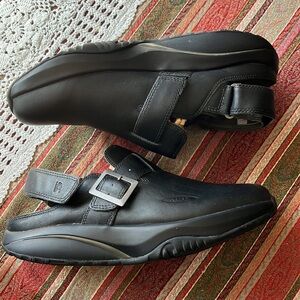 MBT Men's Black Leather recovery clog buckle Slip-On Shoes 42.5 msrp$300
